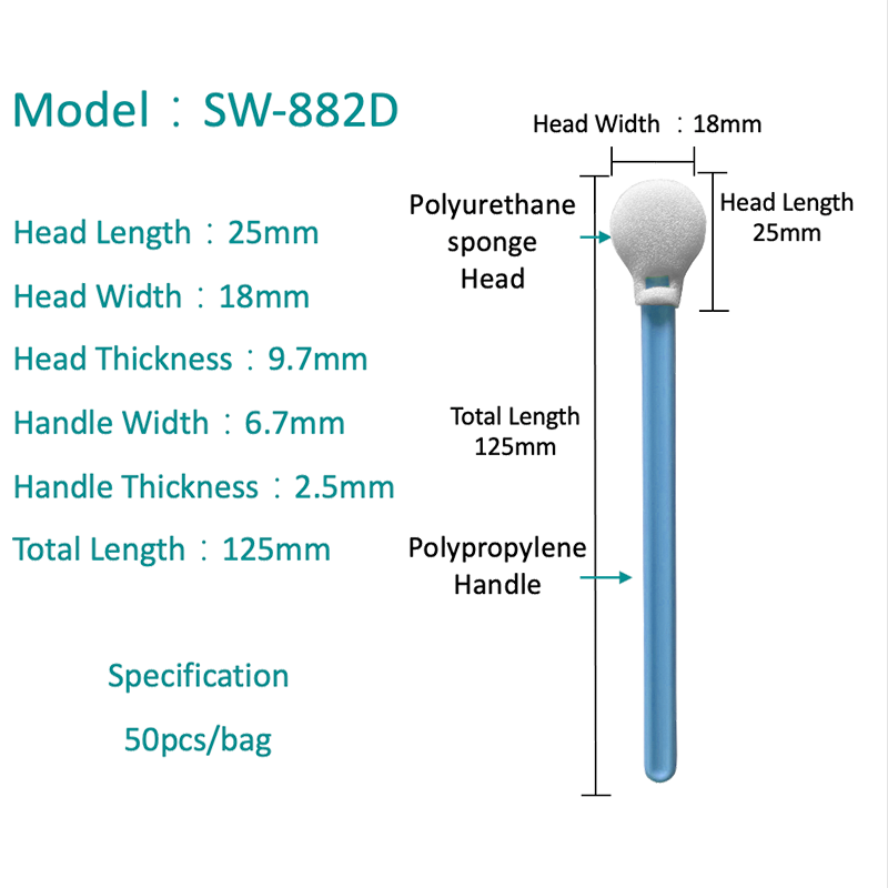 SW-882D luddfri industriell renrum rund svamp